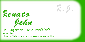 renato jehn business card